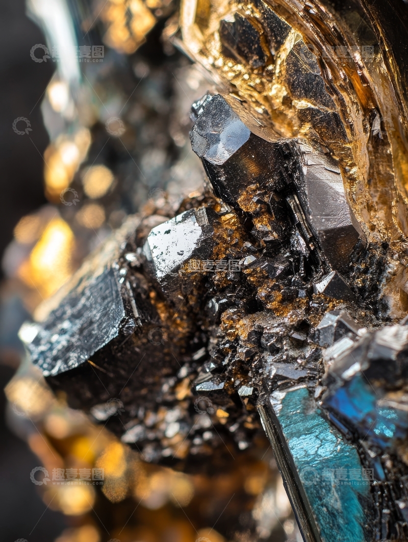 高清大图下载【趣麦麦图】晶莹剔透的矿物晶体特写