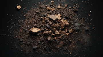 深色背景上的碎石堆