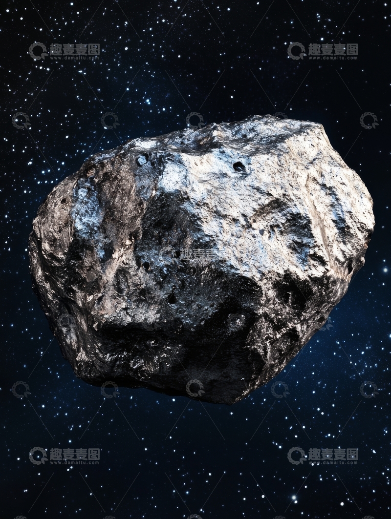 高清大图下载【趣麦麦图】太空中的巨大陨石