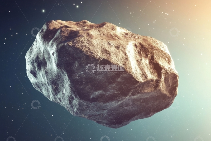 高清大图下载【趣麦麦图】漂浮在宇宙中的巨大陨石