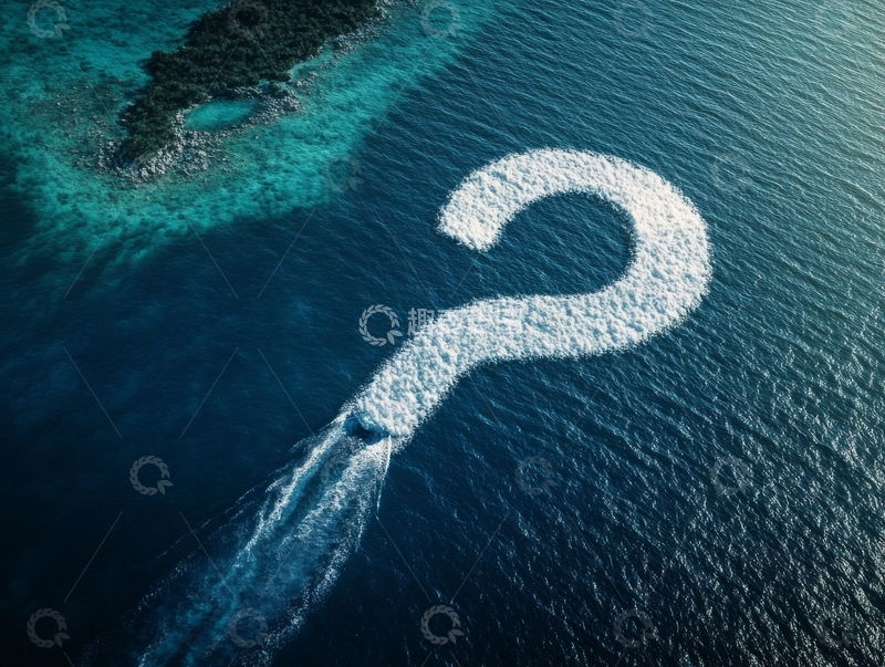 高清大图下载【趣麦麦图】航迹绘成问号，海洋上的神秘符号