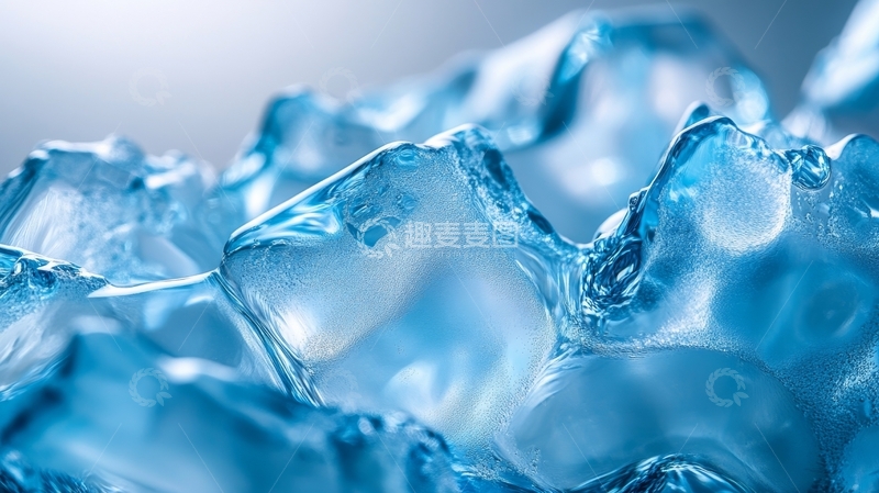 高清大图下载【趣麦麦图】透明冰块的特写