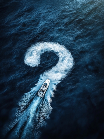 快艇在海面划出问号轨迹