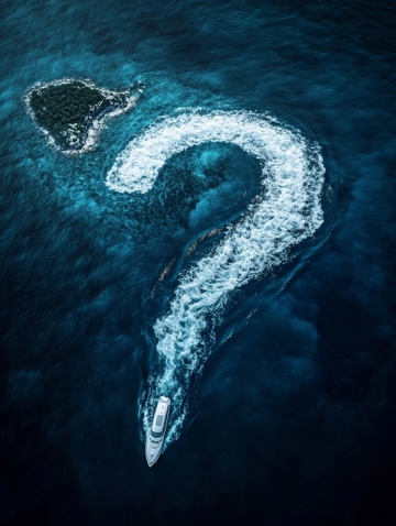 航船穿越神秘问号形海域