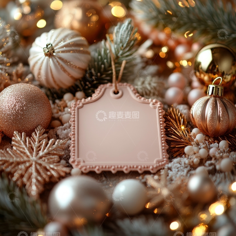 高清大图下载【趣麦麦图】节日装饰中的空白标签