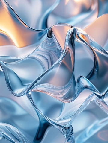 流动的透明玻璃艺术