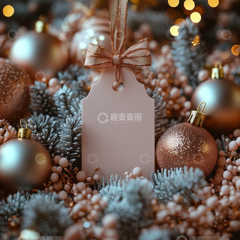 高清大图下载【趣麦麦图】节日装饰中的空白标签