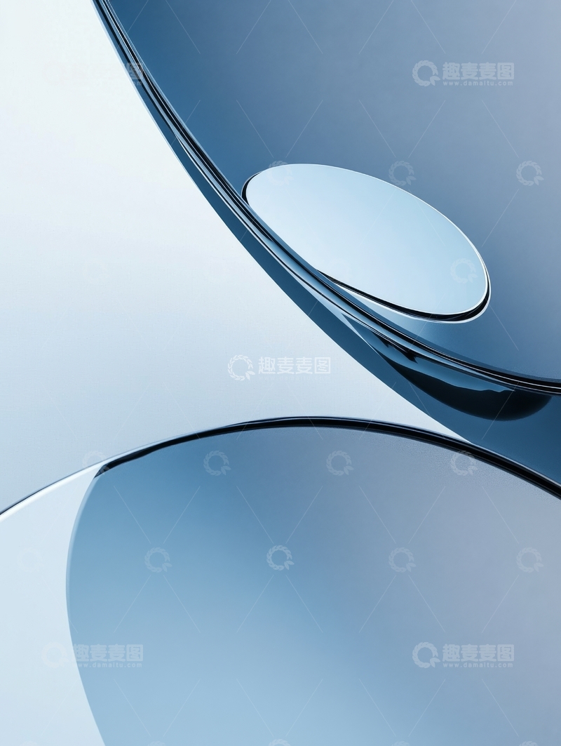 高清大图下载【趣麦麦图】光滑曲线与圆形的抽象组合