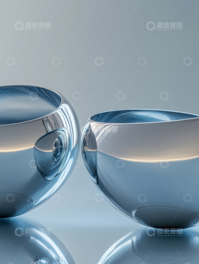 高清大图下载【趣麦麦图】-光滑金属球体的光影艺术