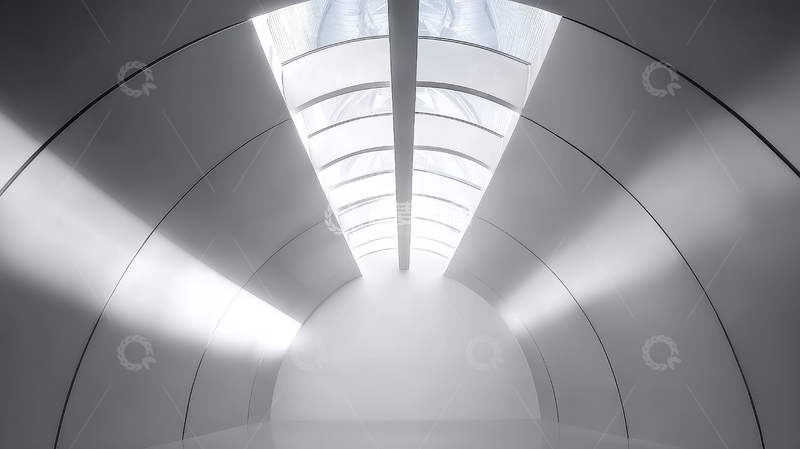 高清大图下载【趣麦麦图】现代建筑内部的弧形天窗