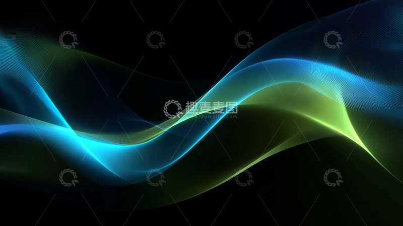 高清大图下载【趣麦麦图】流光溢彩的抽象波浪图案