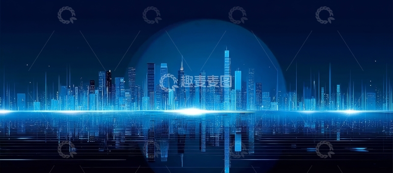 高清大图下载【趣麦麦图】未来城市夜景与光效