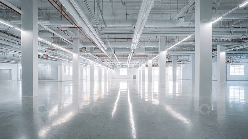 高清大图下载【趣麦麦图】宽敞明亮的工业厂房内部