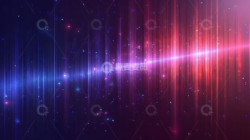 高清大图下载【趣麦麦图】炫彩光束与星空背景