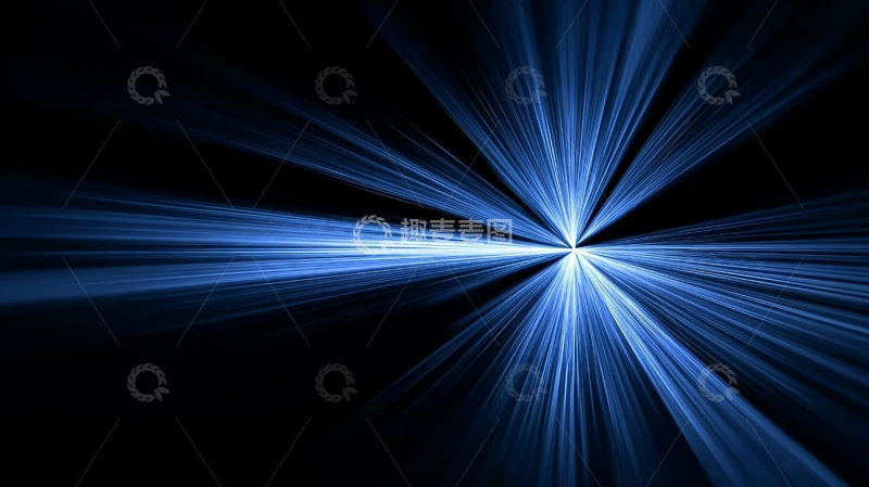 高清大图下载【趣麦麦图】蓝色光芒从中心点向外辐射