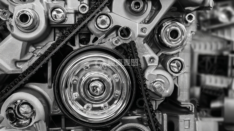高清大图下载【趣麦麦图】汽车发动机内部结构特写