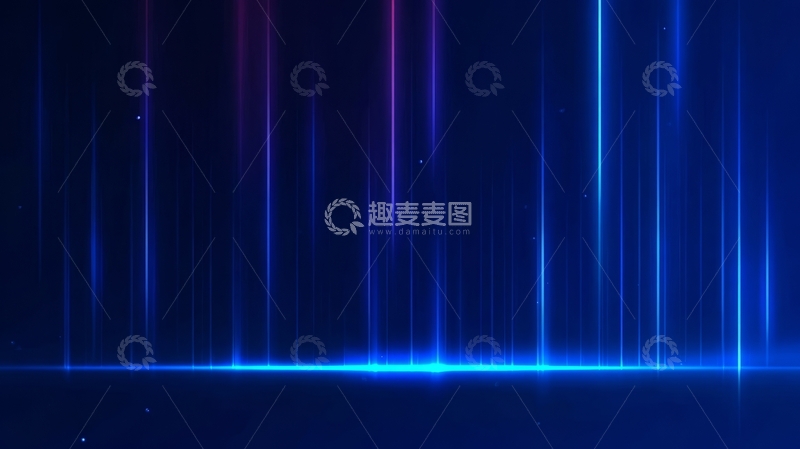 高清大图下载【趣麦麦图】蓝色光束垂直排列的抽象背景