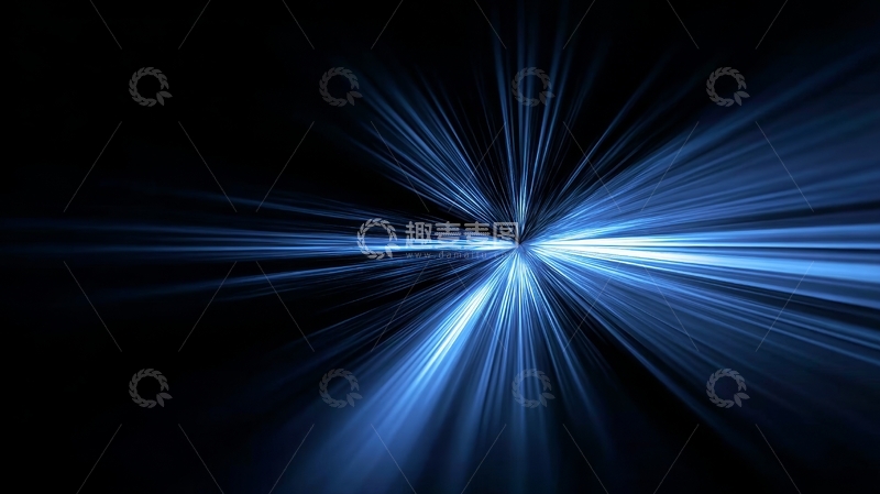高清大图下载【趣麦麦图】蓝色光芒从中心点向外辐射