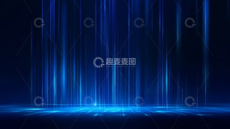 高清大图下载【趣麦麦图】蓝色光束照射的未来感场景