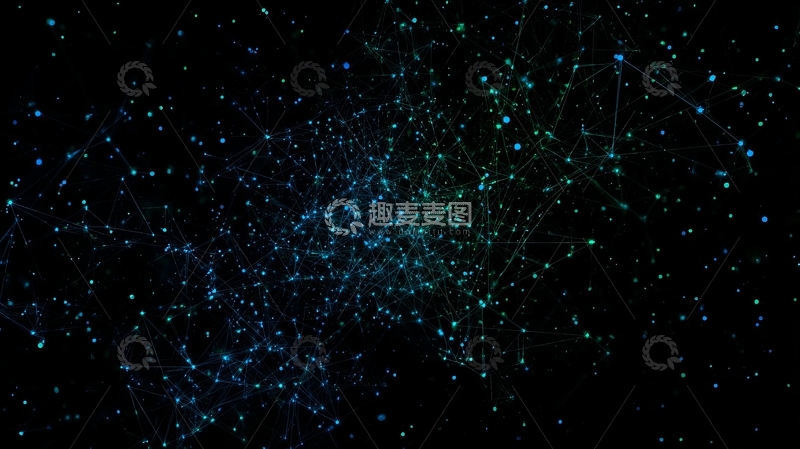 高清大图下载【趣麦麦图】星空下的网络连接图