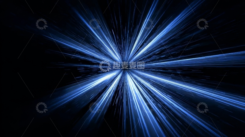 高清大图下载【趣麦麦图】蓝色光芒爆发的抽象背景