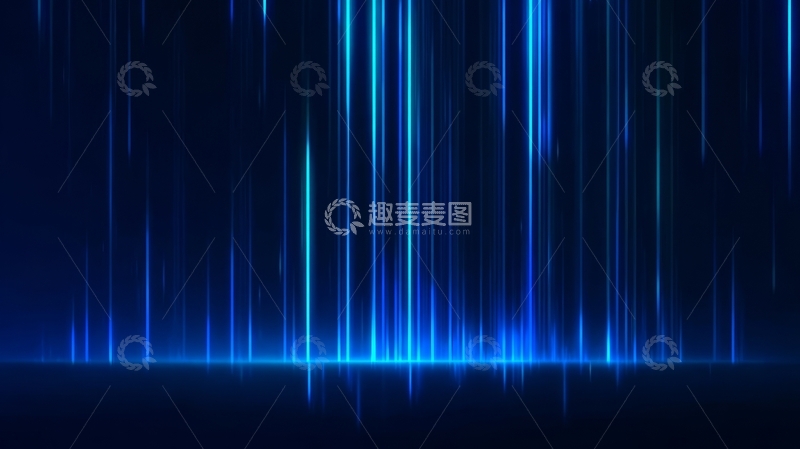 高清大图下载【趣麦麦图】蓝色光束垂直流动的抽象背景