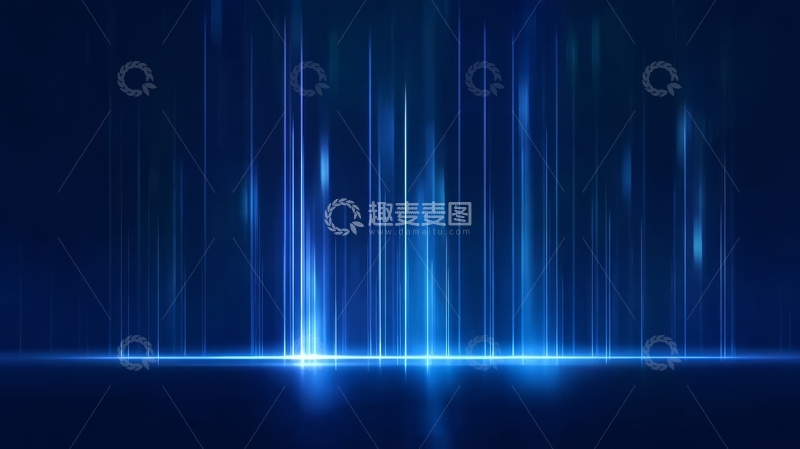 高清大图下载【趣麦麦图】蓝色光束垂直照射的抽象背景