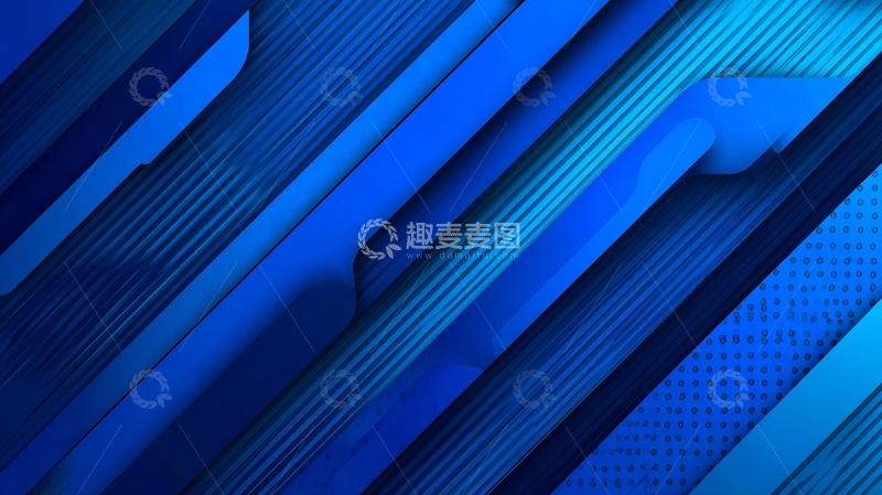 高清大图下载【趣麦麦图】蓝色几何线条抽象背景
