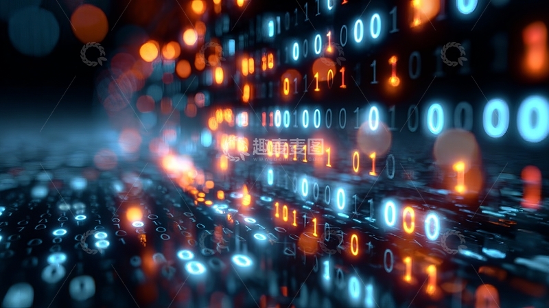 高清大图下载【趣麦麦图】数字代码流光溢彩