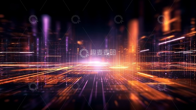 高清大图下载【趣麦麦图】未来科技城市夜景