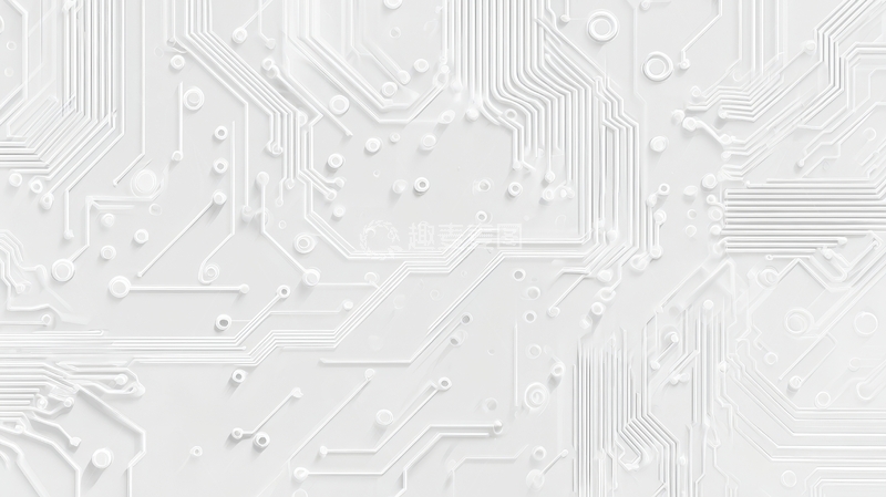 高清大图下载【趣麦麦图】白色电路板图案背景