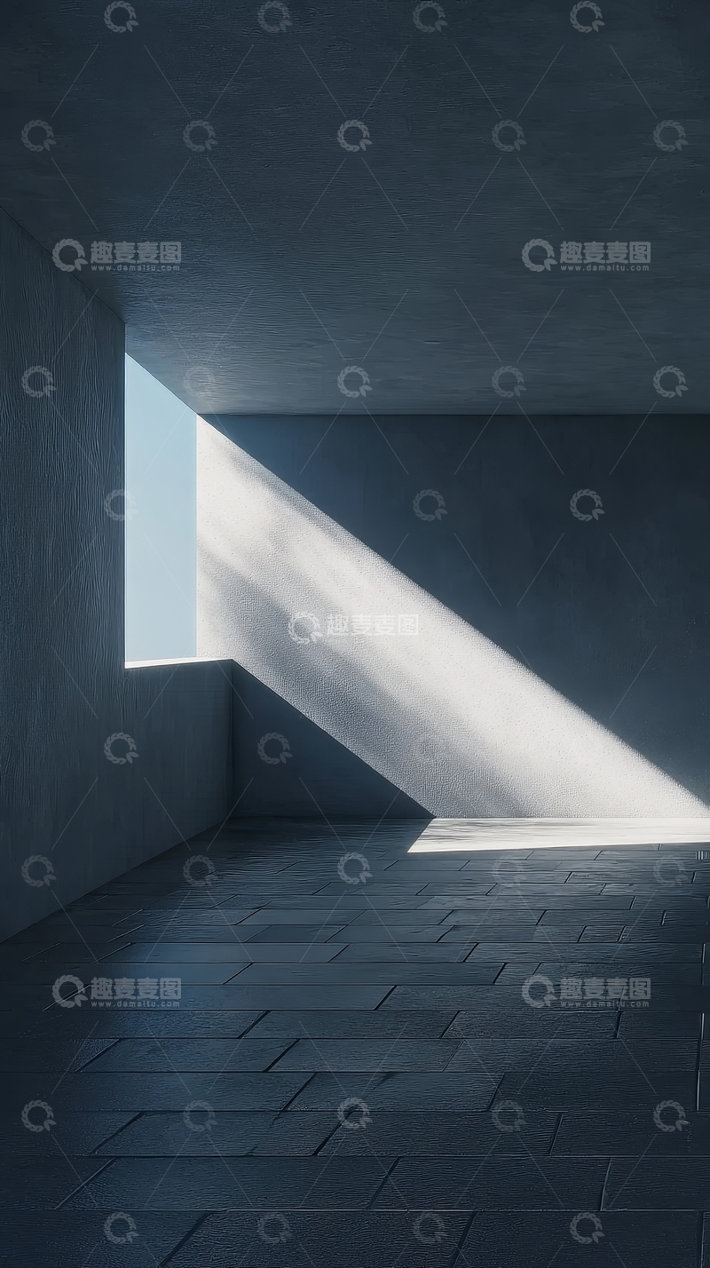 高清大图下载【趣麦麦图】光影交错的现代建筑室内