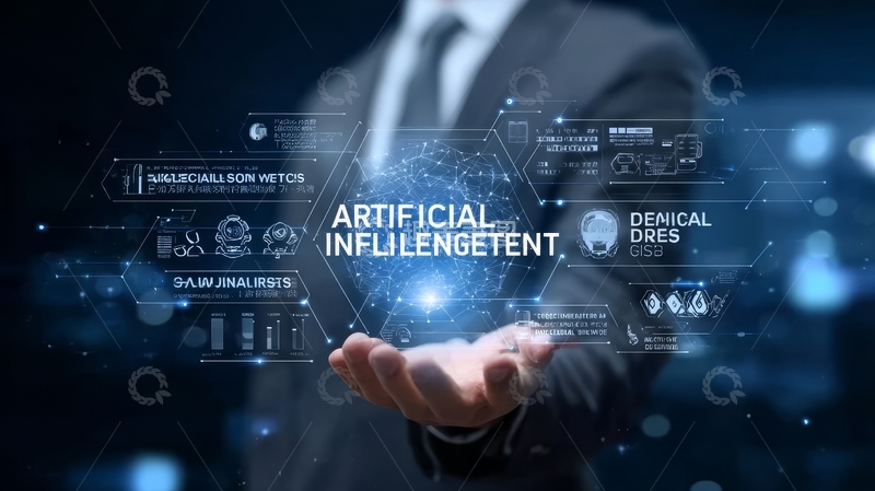 高清大图下载【趣麦麦图】商务人士展示未来科技界面