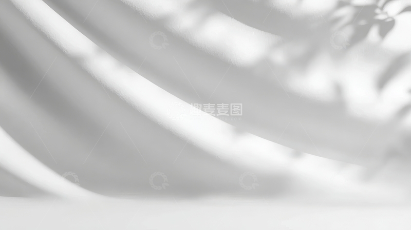 高清大图下载【趣麦麦图】光影交错的白色布幔