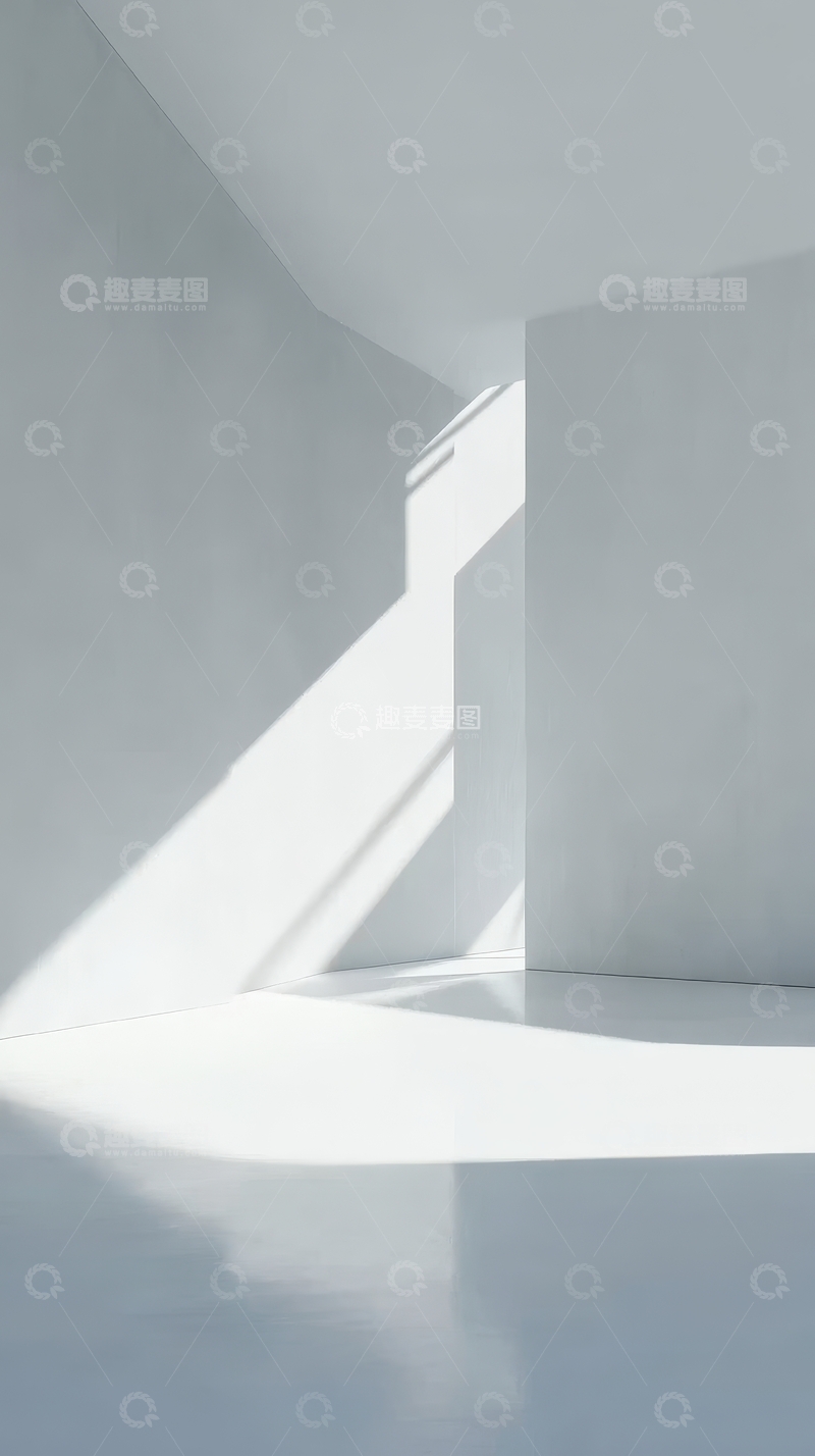 高清大图下载【趣麦麦图】光影交错的现代建筑角落