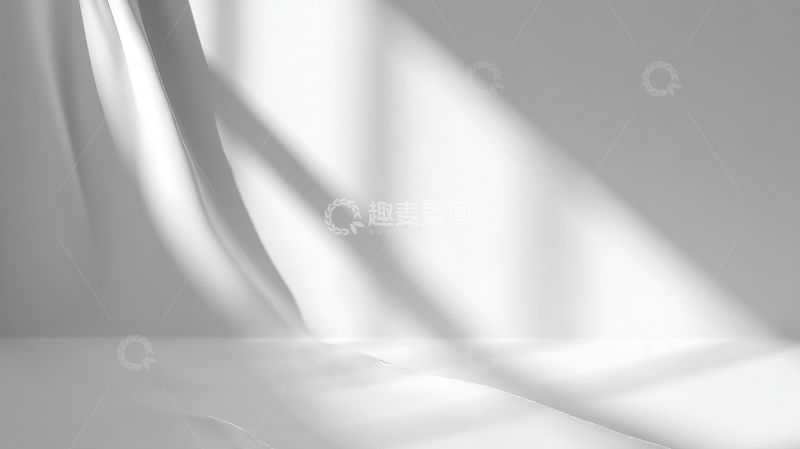 高清大图下载【趣麦麦图】光影交错的白色布料