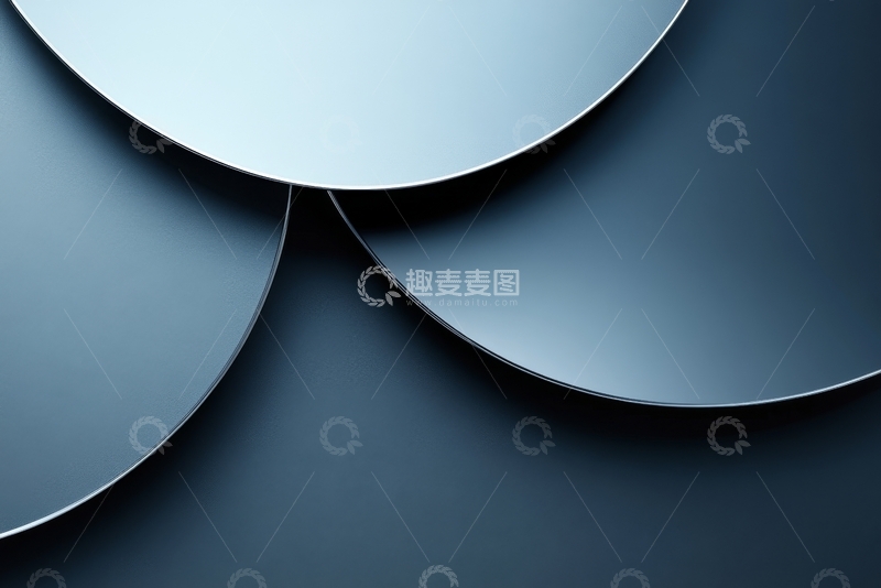 高清大图下载【趣麦麦图】深色背景上的圆形金属板