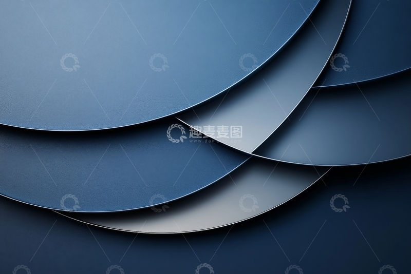 高清大图下载【趣麦麦图】深蓝弧形层叠结构