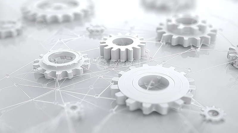 高清大图下载【趣麦麦图】齿轮网络连接图