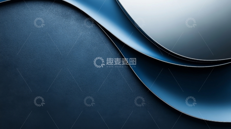 高清大图下载【趣麦麦图】深蓝渐变波浪纹理背景