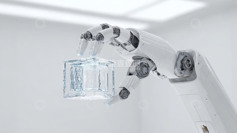 高清大图下载【趣麦麦图】机械臂精准抓取透明方块