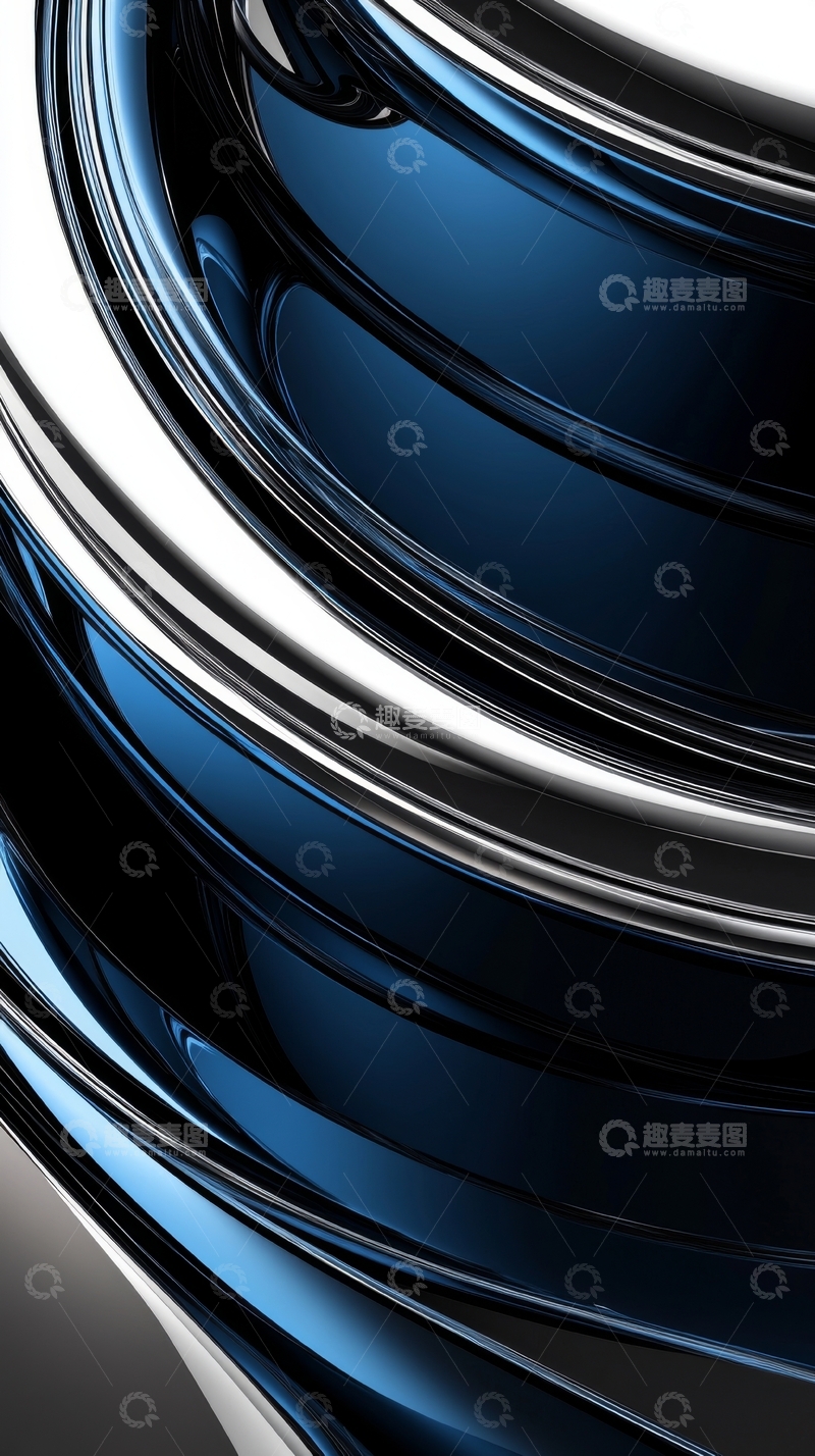 高清大图下载【趣麦麦图】深蓝金属质感的螺旋结构