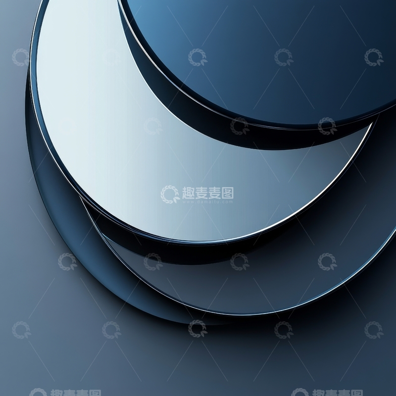 高清大图下载【趣麦麦图】叠放的光滑金属圆盘