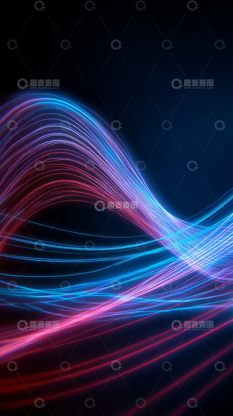 高清大图下载【趣麦麦图】流光溢彩的抽象线条艺术