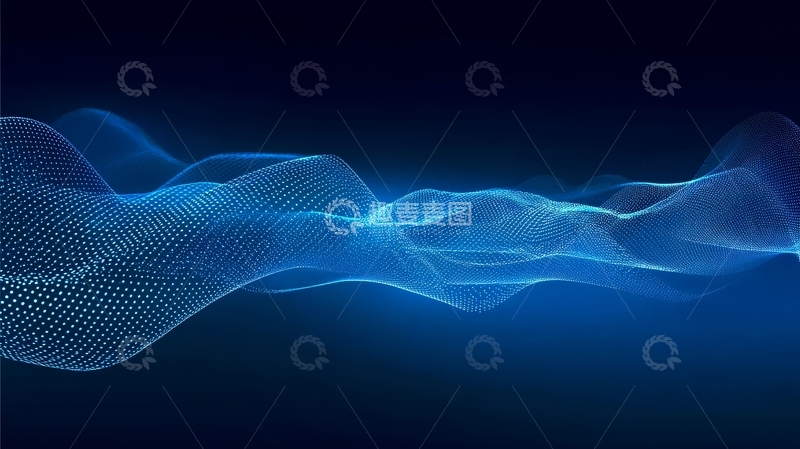 高清大图下载【趣麦麦图】蓝色波浪状点阵图案