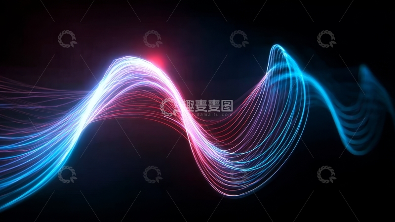高清大图下载【趣麦麦图】流光溢彩的波浪线条