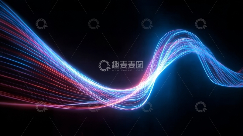 高清大图下载【趣麦麦图】流光溢彩的动态线条