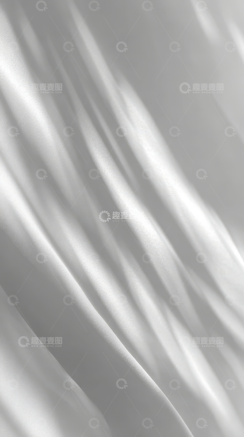 高清大图下载【趣麦麦图】白色丝绸的柔和褶皱