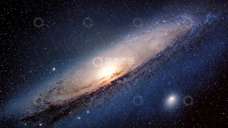 高清大图下载【趣麦麦图】星系边缘的璀璨光芒