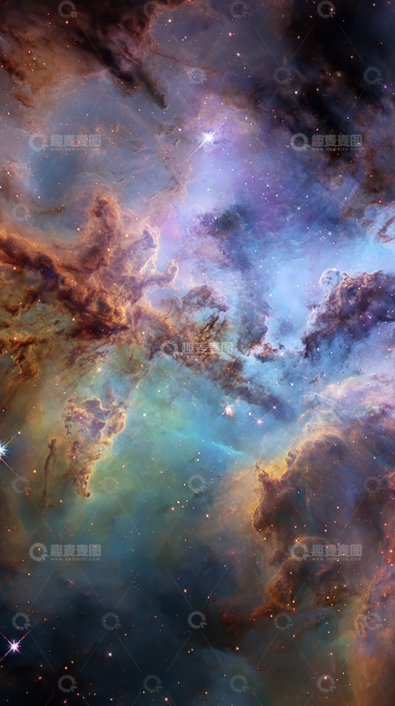 高清大图下载【趣麦麦图】星云的绚丽色彩与宇宙尘埃
